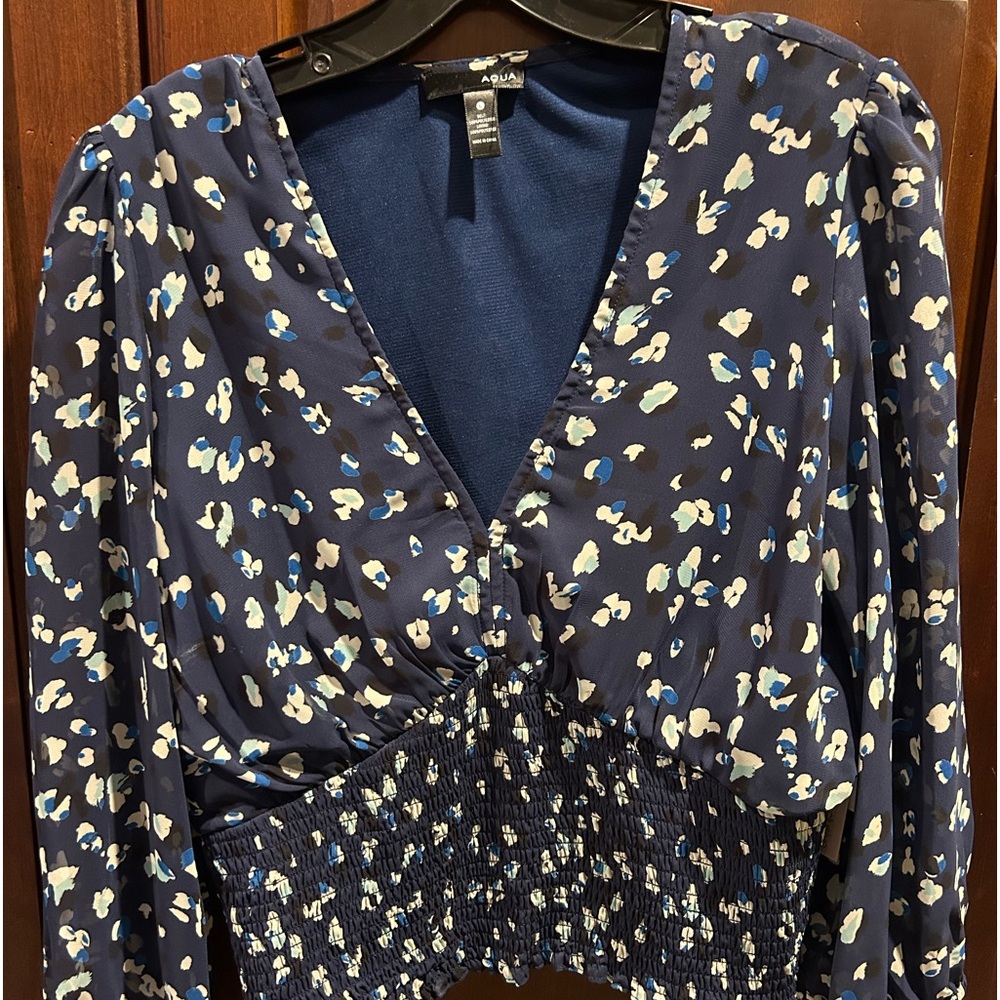 Aqua long sleeve shirt